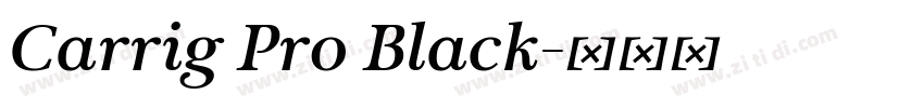 Carrig Pro Black字体转换